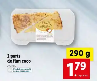 2 Parts de Flan Coco