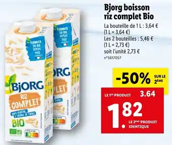 Bjorg Boisson Riz Complet Bio
