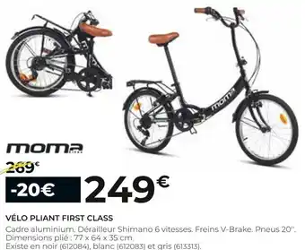 Feu Vert Moma bikes vélo pliant first class offre