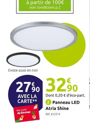 Mr Bricolage Panneau led atria shine offre