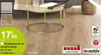 Mr Bricolage Inventiv revêtement de sol stratifié solclic 1233 ép. 12 mm 4 chanfreins offre