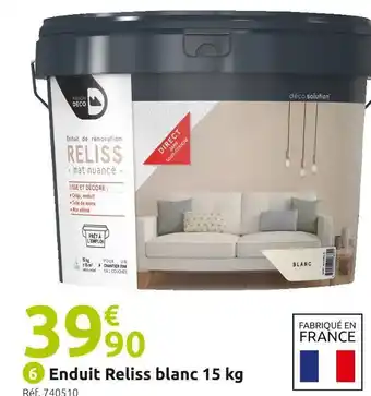Mr Bricolage Enduit reliss blanc 15 kg offre