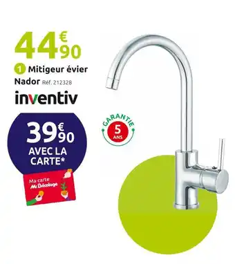 Mr Bricolage Inventiv mitigeur évier nador offre