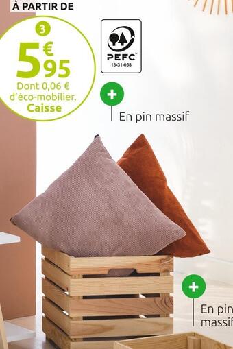 Mr Bricolage Caisse de rangement en pin offre