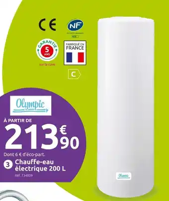 Mr Bricolage Olympic chauffe-eau électrique 200 l offre