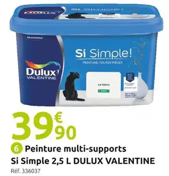 Mr Bricolage Dulux valentine peinture multi-supports si simple 2,5 l offre