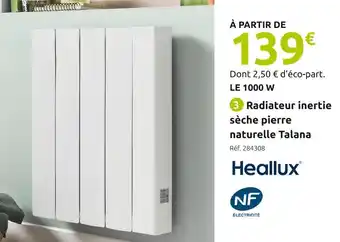 Mr Bricolage Heallux radiateur inertie sèche pierre naturelle talana offre