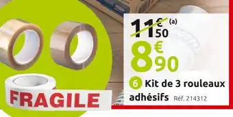 Mr Bricolage Kit de 3 rouleaux adhésifs offre