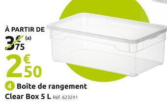 Mr Bricolage Sundis boîte de rangement clear box 5 l offre