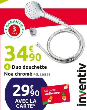 Mr Bricolage Inventiv duo douchette noa chromé offre