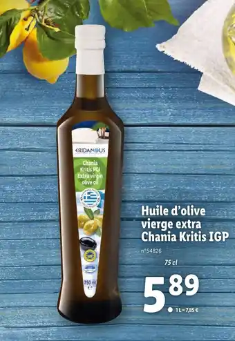 Lidl Huile d'olive vierge extra chania kritis Igp offre