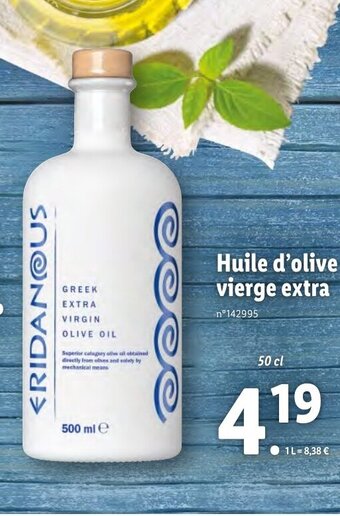 Lidl Huile d'olive vierge extra offre