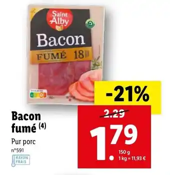Lidl Bacon fumé offre
