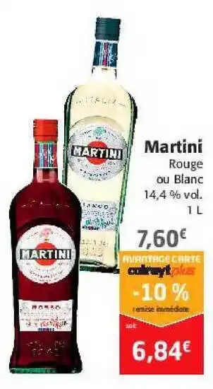 Colruyt Martini rouge ou blanc offre