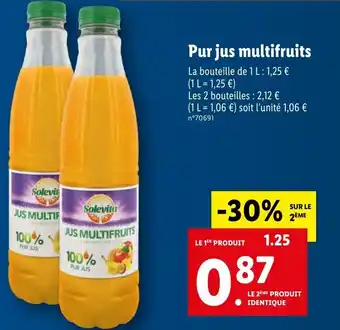 Lidl Pur jus multifruits offre