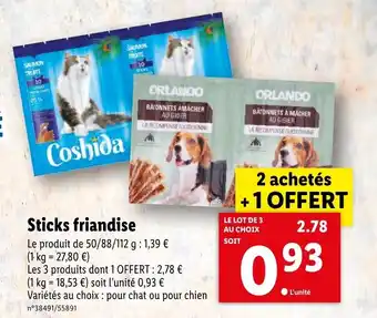 Lidl Sticks friandise offre