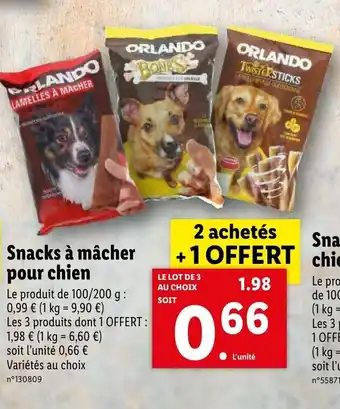 Lidl Snacks à mâcher pour chien offre