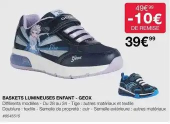 Costco Baskets lumineuses enfant - geox offre