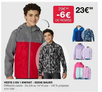 Costco Veste 3 en 1 enfant - eddie bauer offre
