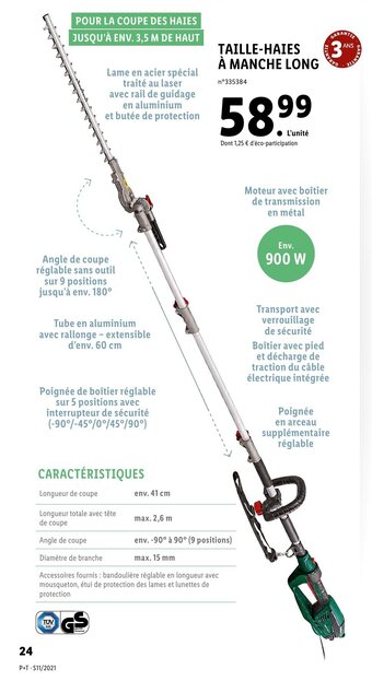 Lidl Taille-Haies à Manche Long offre