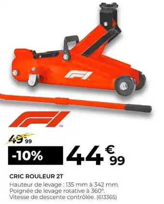 Feu Vert Cric rouleur 2t offre