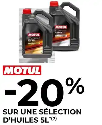 Feu Vert Motul bon plan sur une sélection d’huiles 5l offre