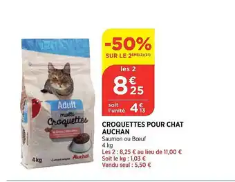 Bi1 Croquettes pour chat auchan 50% sur le 2ème offre