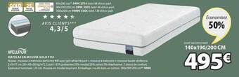 JYSK Wellpur matelas en mousse gold f110 offre