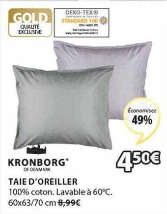 JYSK Kronborg taie d'oreiller offre