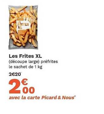 Picard Les frites xl offre