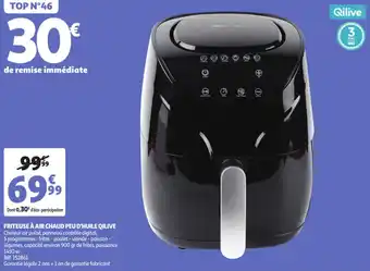 Auchan Friteuse à air chaud peu d'huile qilive offre