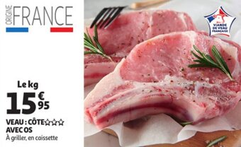 Auchan Veau : côte avec os offre