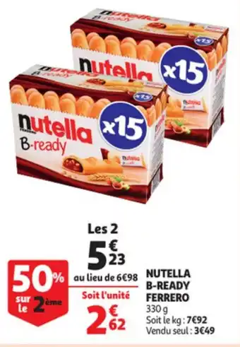 Auchan NUTELLA b-ready ferrero offre