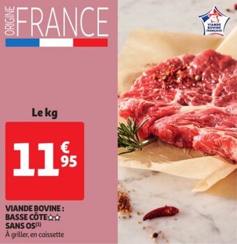 Auchan Viande bovine : basse côte sans os offre
