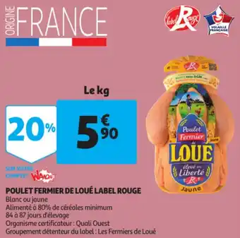 Auchan Poulet fermier de loué label rouge offre