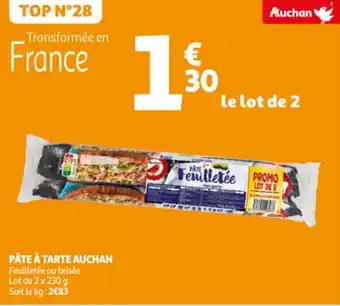 Auchan Pâte à tarte auchan offre