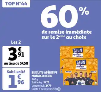 Auchan BELIN biscuits apéritivs monaco offre