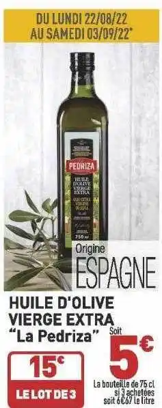 Grand Frais Huile d'olive vierge extra offre