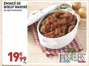 Grand Frais Émincé de bœuf mariné offre