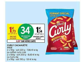 Intermarché Contact Curly cacahuète vico offre