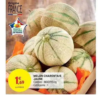 Intermarché Contact Melon charentais jaune offre