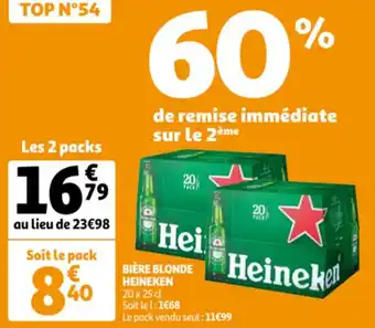 Auchan HEINEKEN bière blonde offre