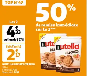 Auchan NUTELLA biscuits ferrero offre