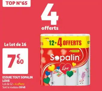 Auchan SOPALIN essuie tout sopalin love offre