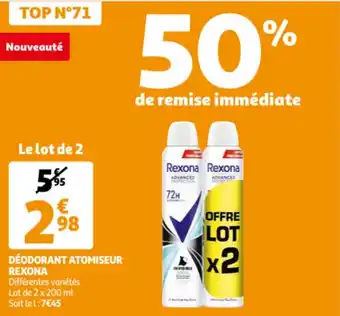 Auchan REXONA déodorant atomisuer offre