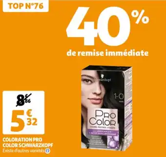 Auchan Coloration pro color schwarzkopf offre