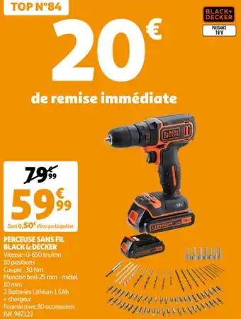 Auchan Perceuse sans fil black & decker offre