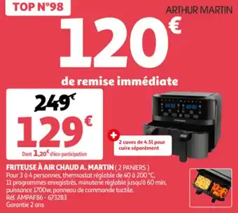 Auchan Friteuse à air chaud a. martin offre