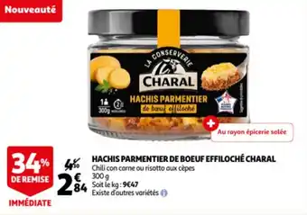 Auchan CHARAL hachis parmentier de boeuf effiloché offre