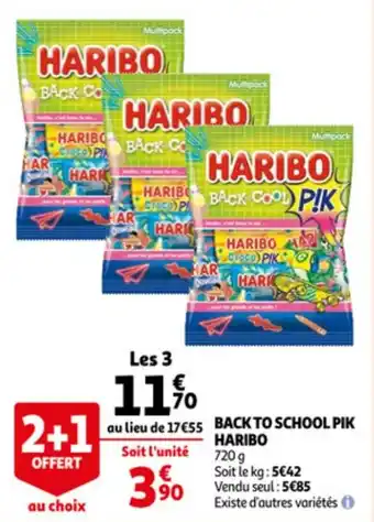 Auchan HARIBO back to school pik offre